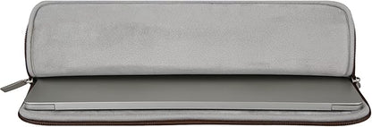 RAINYEAR 13 Inch Laptop Sleeve Soft PU Leather Case Water Resistant Padded Cover Bag Compatible with MacBook Neo A18 13" MacBook Pro/Air A3449 A2681 A3113 A3240 A2338 A2337 (Brown)