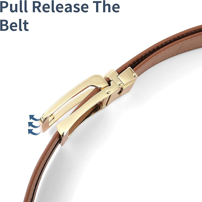 SENDEFN Men's Leather Dress Casual Belt 1 3/8" Automatic Adjustable Click Buckle Belts with Gift Box