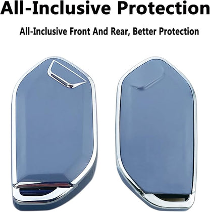 Key Fob Cover Case Compatible with Kia Telluride 2023 2024 2025 EV5 Car Interior Accessories Shell Holder Protector (Blue)