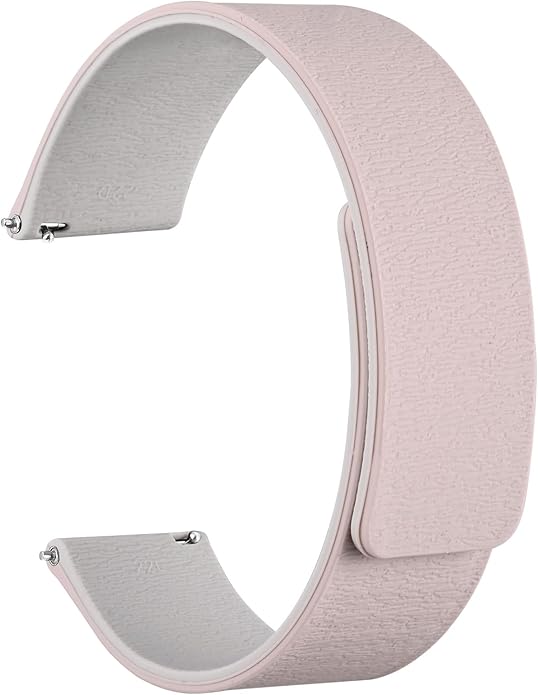 WOCCI Magnetic Watch Bands, Wood Grain Silicone, Quick Release, Compatible Watch Lug 20mm 22mm