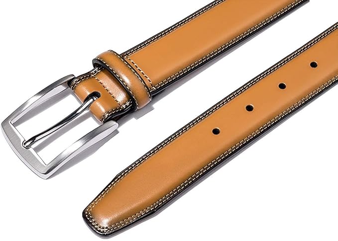 KM Legend Mens Genuine Leather Dress - Classic & Fashion For Work Business And Casual Belt