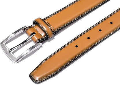 KM Legend Mens Genuine Leather Dress - Classic & Fashion For Work Business And Casual Belt