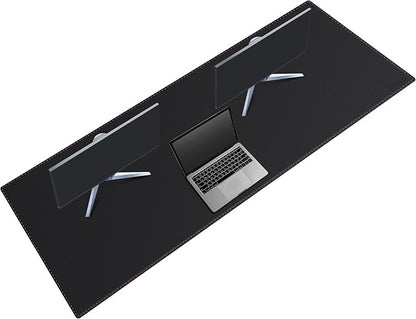 ZORESYN Extra Wide Office Desk Pad 74.8"x27.6", Waterproof PU Leather Desk Mat with Non-Slip Base, Large Writing Surface & Mouse Pad for Home Office, Black