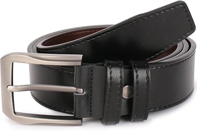 beltox fine Men’s Casual Leather Jeans Belts 1 1/2” Wide 4MM Thick Alloy Prong Buckle Work Dress Belt for Men