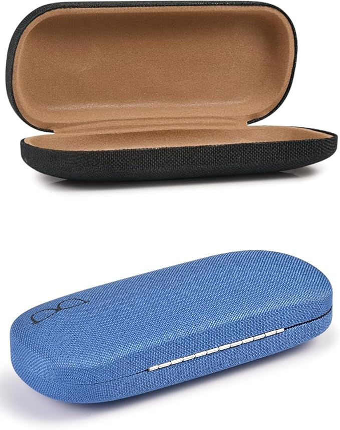 RayLove 3-Pack Hard Shell Eyeglasses Case Large Reading Glasses Hard Case