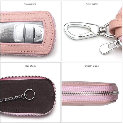 Universal Premium Car Key Fob Case Genuine Leather Car Smart Key fob Holder for Remote Key Fob