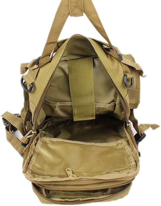 Hebetag Leather Sling Bag Crossbody Backpack for Men Women Travel Outdoor Camping