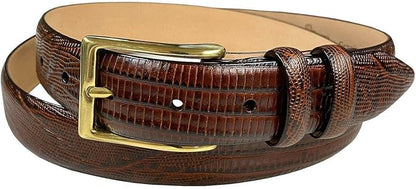 Adam Gold Men's Genuine Full-Grain Cowhide Leather Dress Belt 1-1/8"(30mm) Wide Polished Buckle