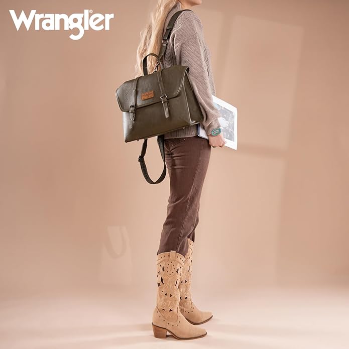 Wrangler Laptop Bag for Women Messenger Bag Briefcase Computer Backpack Convertible Satchel Bag
