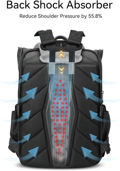 BOPai Laptop Backpack for Work Fits Up to 17 Inch Notebook Back Shock AbsorberTravel School Waterproof Laptop Backpack