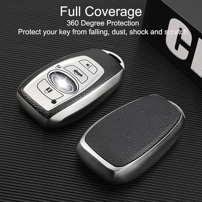 for Subaru Key Fob Cover, Premium Soft TPU Leather Full Cover Protection Key Fob Case for Subaru Forester Outback BRZ Legacy CrossTrek Smart Key Protector ,Red