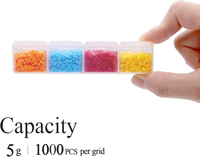 ARTDOT 56 Girds Storage Containers for Diamond Art Kits for Adults, 2 Pack Portable Bead Storage Container for Diamond Painting Accessories and Tools