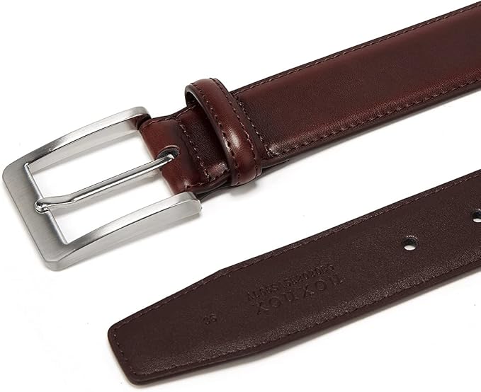 XOUXOU Men's Casual Leather Jeans Belts Classic Work Business Dress Belt with Prong Buckle for Men