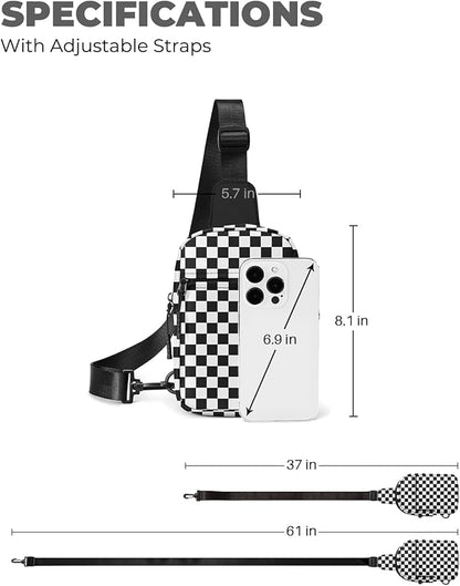 CHOLISS Small Sling Bag for Women and Men, Crossbody Bags Trendy Fanny Packs Chest Bag with Extended Strap