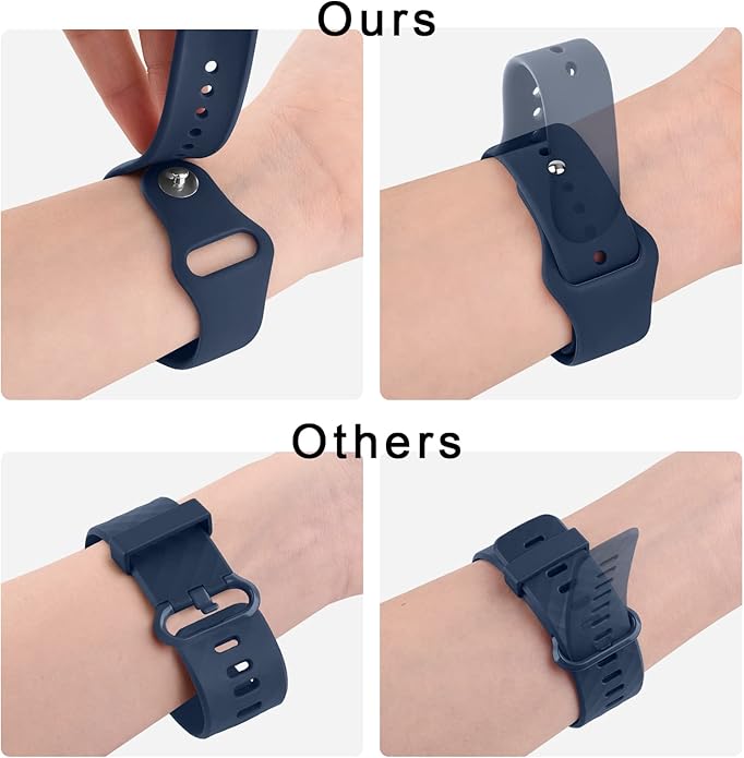 Meliya 22mm Watch Bands Quick Release Replacement Wristband, Soft Silicone Sport Replacement Straps for Men Women