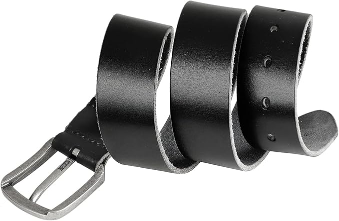 XOUXOU Men's Casual Leather Jeans Belts Classic Work Business Dress Belt with Prong Buckle for Men