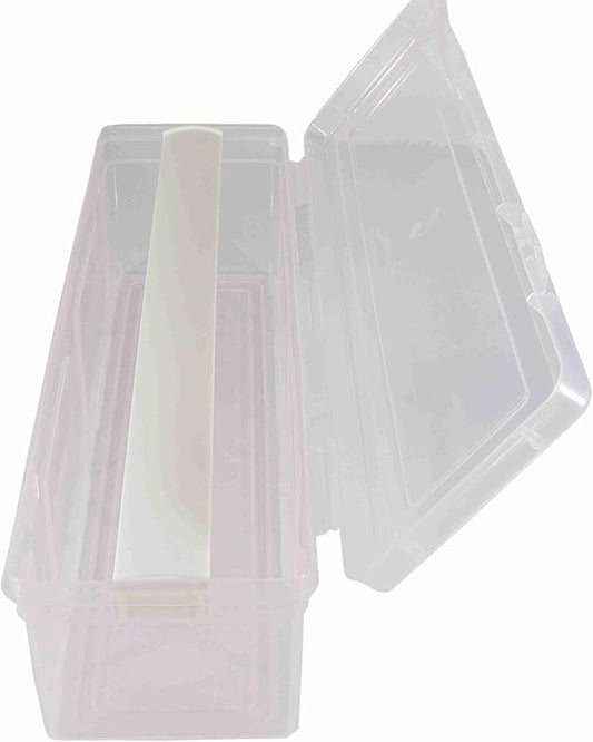 Multipurpose Plastic Storage Box with 1 Adjustable Rods l Storing Box For Bangles, Chuda, Kada, Watches, Scrunchies I (Transparent_1-Rod)