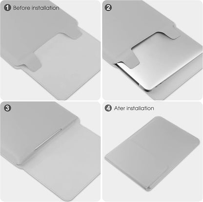 HoYiXi 13 Inch Laptop Sleeve Case Bag Compatible with Macbook Neo 2026/MacBook Air 13 M1 M2 2022-2018/MacBook Pro 13 M2 2022-2016/Surface Pro 8 2021/Surface Go 3 13-13.6'' Dell HP ASUS Acer PC, Silver