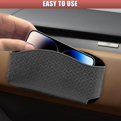 Sunglasses Holder for Car Visor, Leather Auto Glasses Storage Case, Car Sun Visor Eyeglasses Holder Protective Box, Universal Automotive Interior Accessories for Man Women (Black)