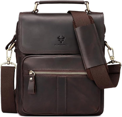 gzcz Leather Sling Shoulder Crossbody Bag Man Purse Messenger Bags for Men Women Outdoor Travel Business | Man, Purse, Outdoor, Travel, Business