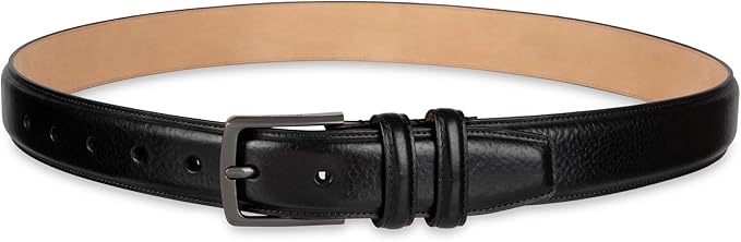 Haggar mens Leather Dress Belt for Suits and Pants - Classic, Formal, Business, Work