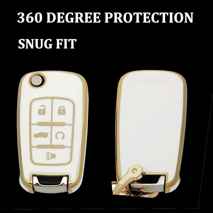 TPU Key Fob Cover fit for Chevy Equinox Cruze Malibu Camaro Trax Impala Sonic for Buick Lacrosse Trunk GMC Key Fob