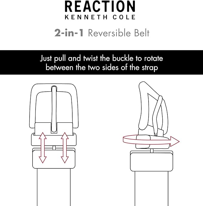 Kenneth Cole REACTION Men's 2-in-1 Reversible Dress Belt