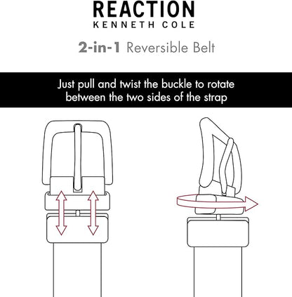 Kenneth Cole REACTION Men's 2-in-1 Reversible Dress Belt