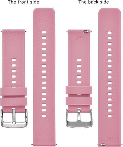 BISONSTRAP Watch Strap 18mm 19mm 20mm 21mm 22mm, Quick Release Silicone Watch Bands for Men Women