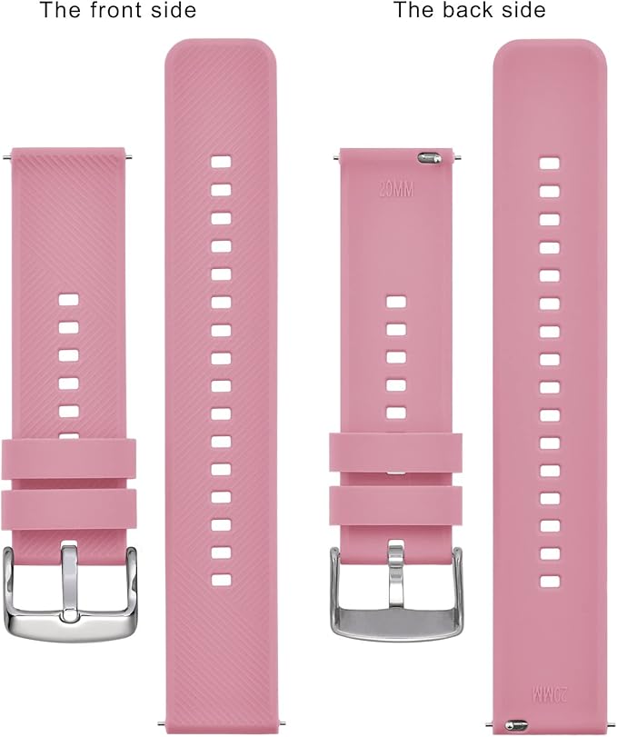 BISONSTRAP Watch Strap 18mm 19mm 20mm 21mm 22mm, Quick Release Silicone Watch Bands for Men Women