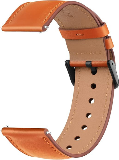 Vancle Quick Release Genuine Leather Watch Band 20mm 22mm Watch Strap, Top Grain Leather Watch bands for Men Women