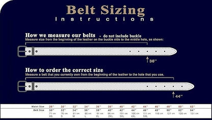100% One-Piece Full Grain Leather Belt Straps with No Slot Hole/Slot Hole/Heavy-Duty, Multi Options 1-1/2" (38mm) Wide