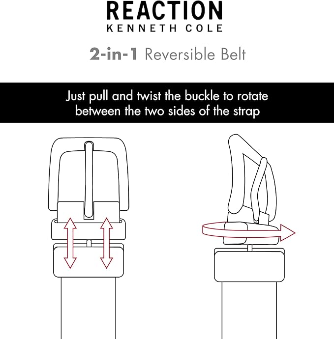 Kenneth Cole REACTION Men's 2-in-1 Reversible Dress Belt