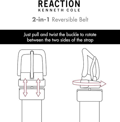 Kenneth Cole REACTION Men's 2-in-1 Reversible Dress Belt