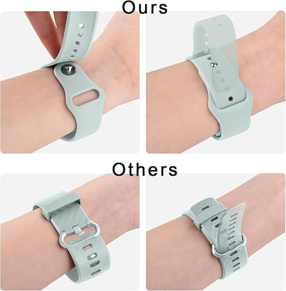 Meliya 22mm Watch Bands Quick Release Replacement Wristband, Soft Silicone Sport Replacement Straps for Men Women