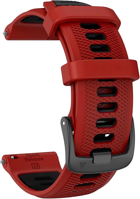 ISABAKE 22mm Watch Band for Gamrin Forerunner 265/Forerunner 255/Vivoactive 4 45mm/Venu 2/Venu 3, Silicone Quick Release Replacement Wristband
