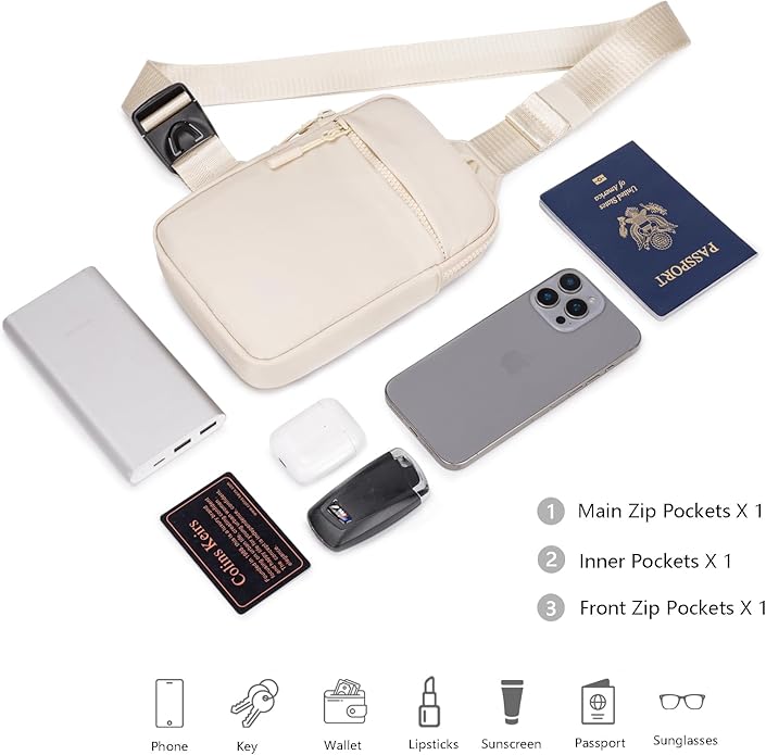 higouta Mini Sling Bag for Men Women, Small Crossbody Casual Utility Chest Phone Bag for Travel Workout