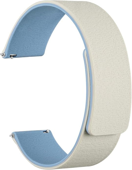 WOCCI Magnetic Watch Bands, Wood Grain Silicone, Quick Release, Compatible Watch Lug 20mm 22mm