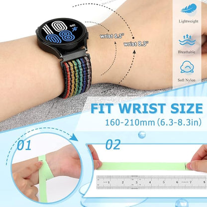 24mm Nylon Sport Quick Release Watch Band Compatible with Garmin Venu X1/TicWatch Altas/TicWatch Pro 5/Pro 5 Enduro/COROS Nomad/iTouch AIR 4 41mm 46mm/AIR 3 44mm/Suunto 9/9 Baro/9 Titanium