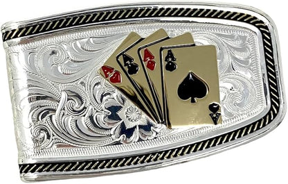 Montana Silversmiths Made in the USA Western Lifestyle Money Clip (Four Aces)