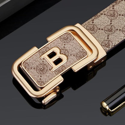 VANNANBA Letter B Buckle Belt, Mens Designer Belts Premium Leather for Dress Casual Jeans Pants