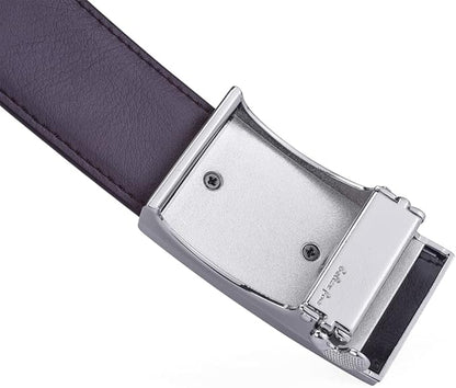 Men’s Belt Beltox Ratchet Dress Leather Buckle Belt Black Brown Blue 1 3/8” Gift Box