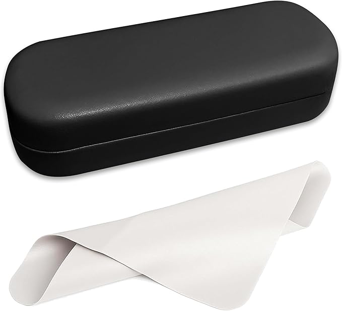 Glasses Case Large Hard Shell Eyeglasses Case PU Leather Protective for Sunglasses Eyeglasses
