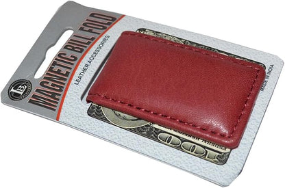 LB LEATHERBOSS Men's New Leather Strong Magnetic Money Clip