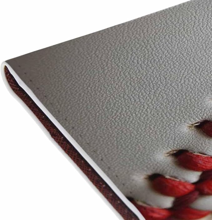 Baseball Texture Passport Holder for Travel Baseball Ball Raised Red Seam Detail PU Leather Passport Cover Wallet Cute Passport Card Holder for Women and Men