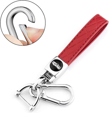 XIYANG TRADE for Jeep Key Fob Cover with Keychain, Soft TPU Key Case Shell Full Protection Suitable for Jeep Grand Cherokee Renegade Compass Durango Charger Dodge Challenger (Red)