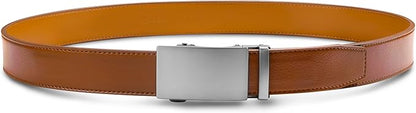 MILORDE Men's Leather Ratchet Belt - 35mm - Customizable Fit