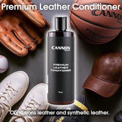 Cannon Sports Leather Conditioner | Baseball Glove Conditioner | Football Leather Care | Softens, Protects & Restores All Leather Sports Gear | Prevents Cracking & Drying