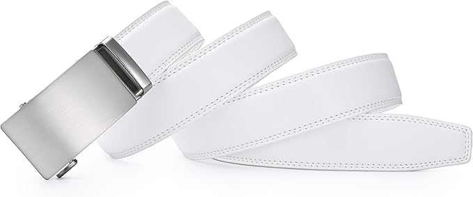 Lingli Men's Belt,Ratchet Dress Belt with Automatic Buckle Brown/Black-Trim to Fit-35mm wide