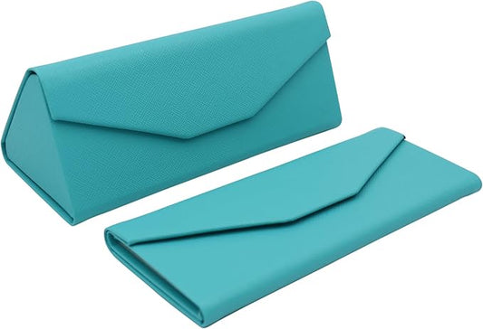 Real Sic Glasses Case for Men and Women - Magnetic Folding Hard Shell Sunglass Holder - Inspired by Solid Color